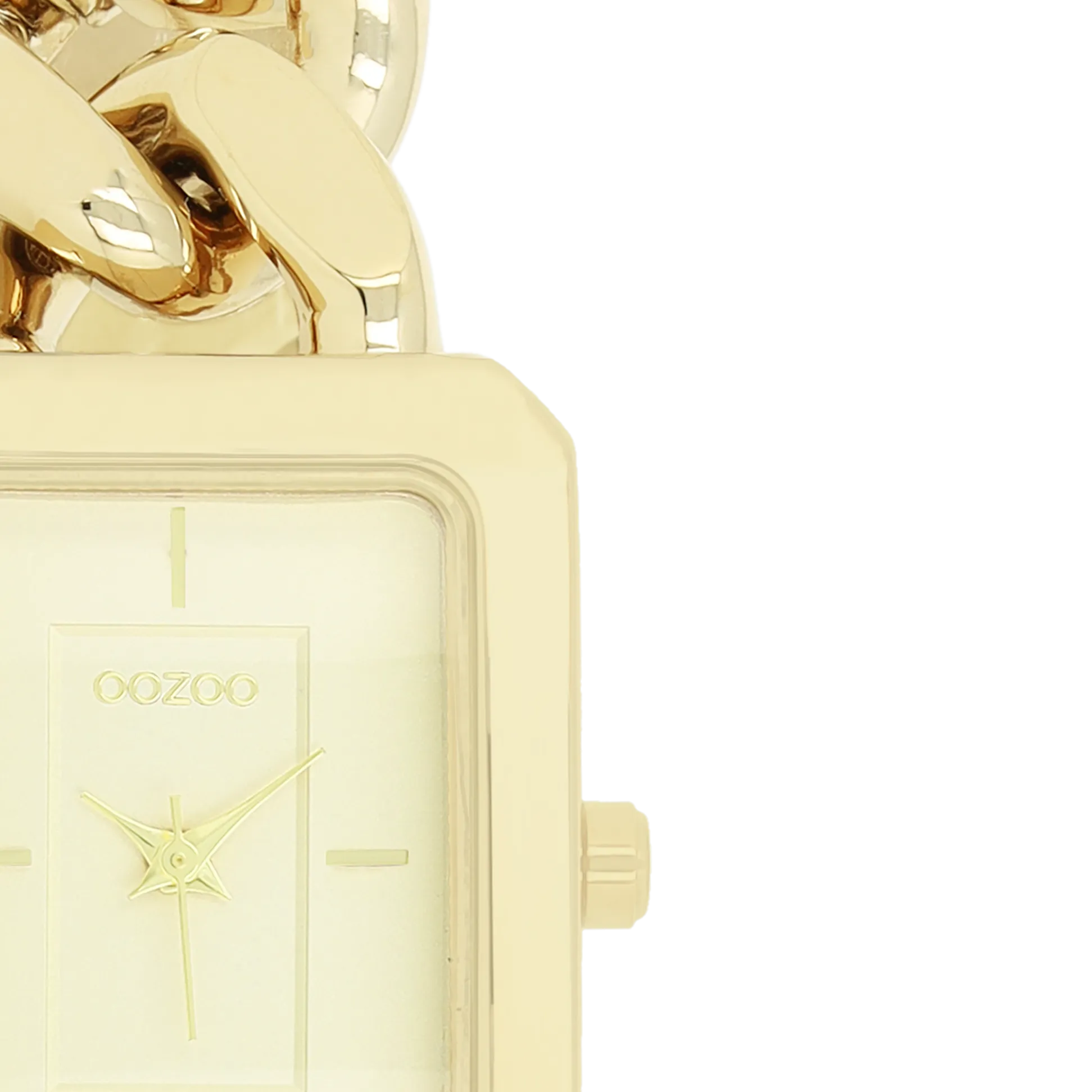 Gold coloured OOZOO watch with gold coloured chain bracelet - C11273