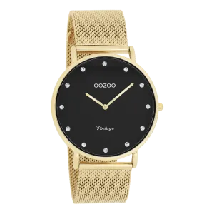 Gold OOZOO watch with gold metal mesh bracelet - C20237