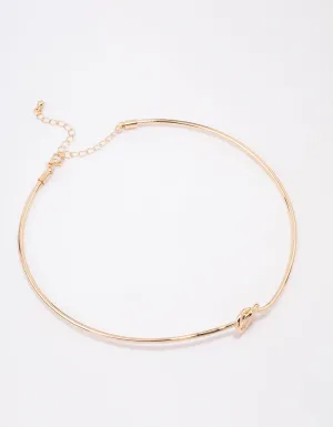 Gold Simple Knotted Choker