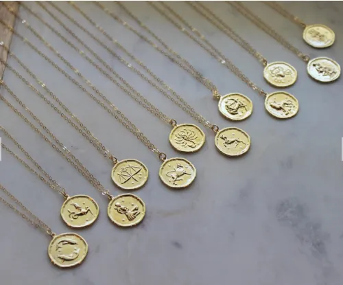 Gold Zodiac Necklace - Capricorn