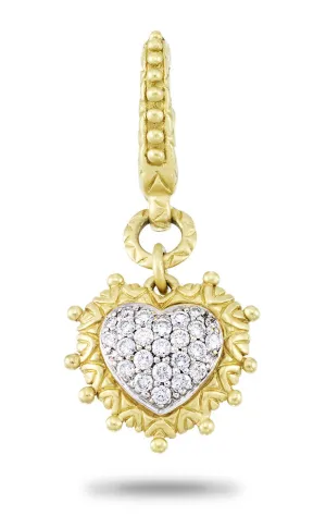 Heart Charm – Diamond 50% non-refundable deposit