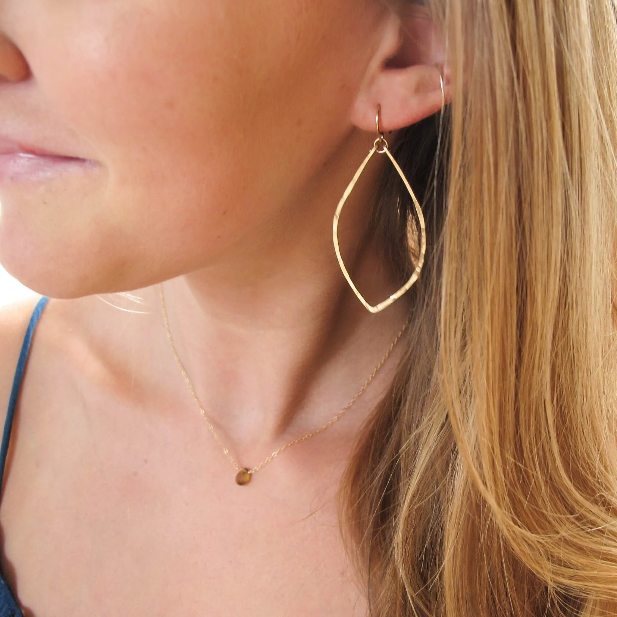 Leaf Hoop Earrings