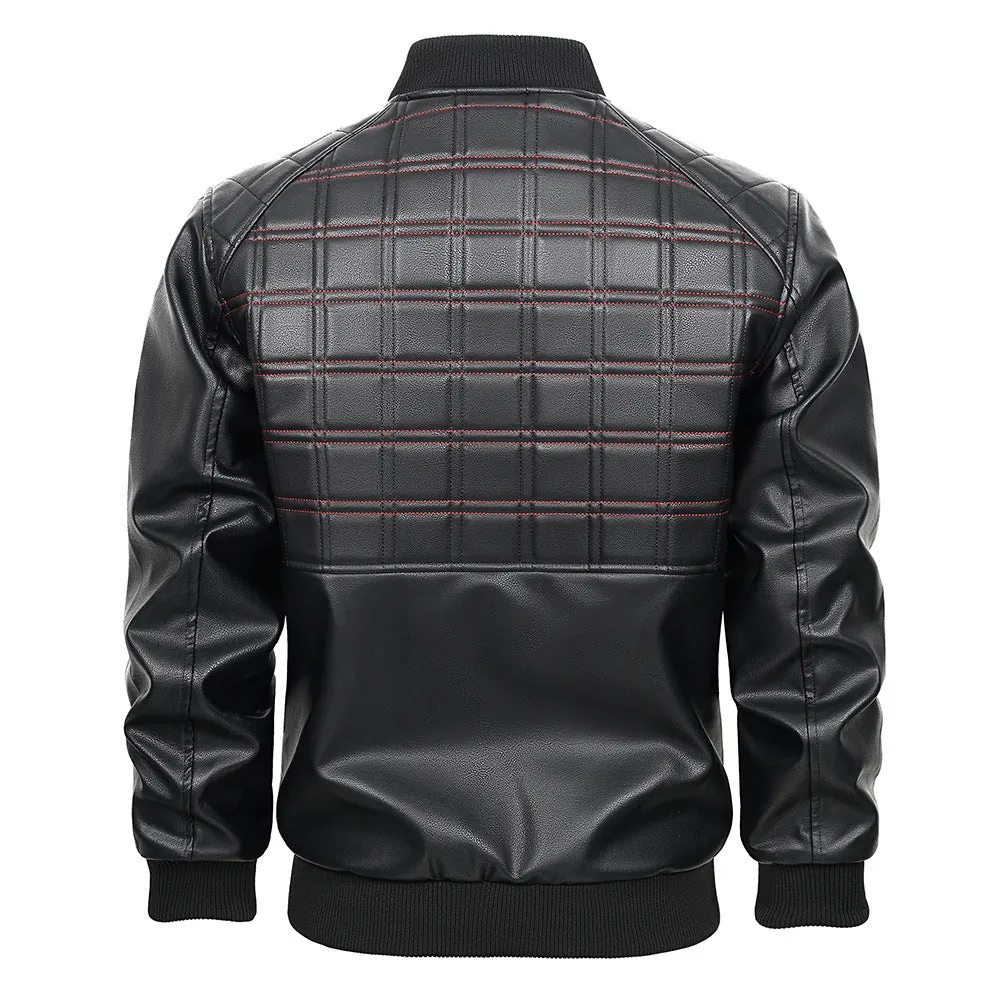 Men's Spring And Autumn New Leather Jacket