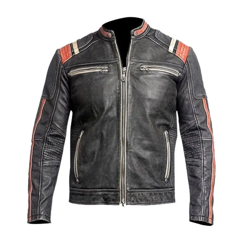 Men's Vintage Motorcycle Leather Jacket