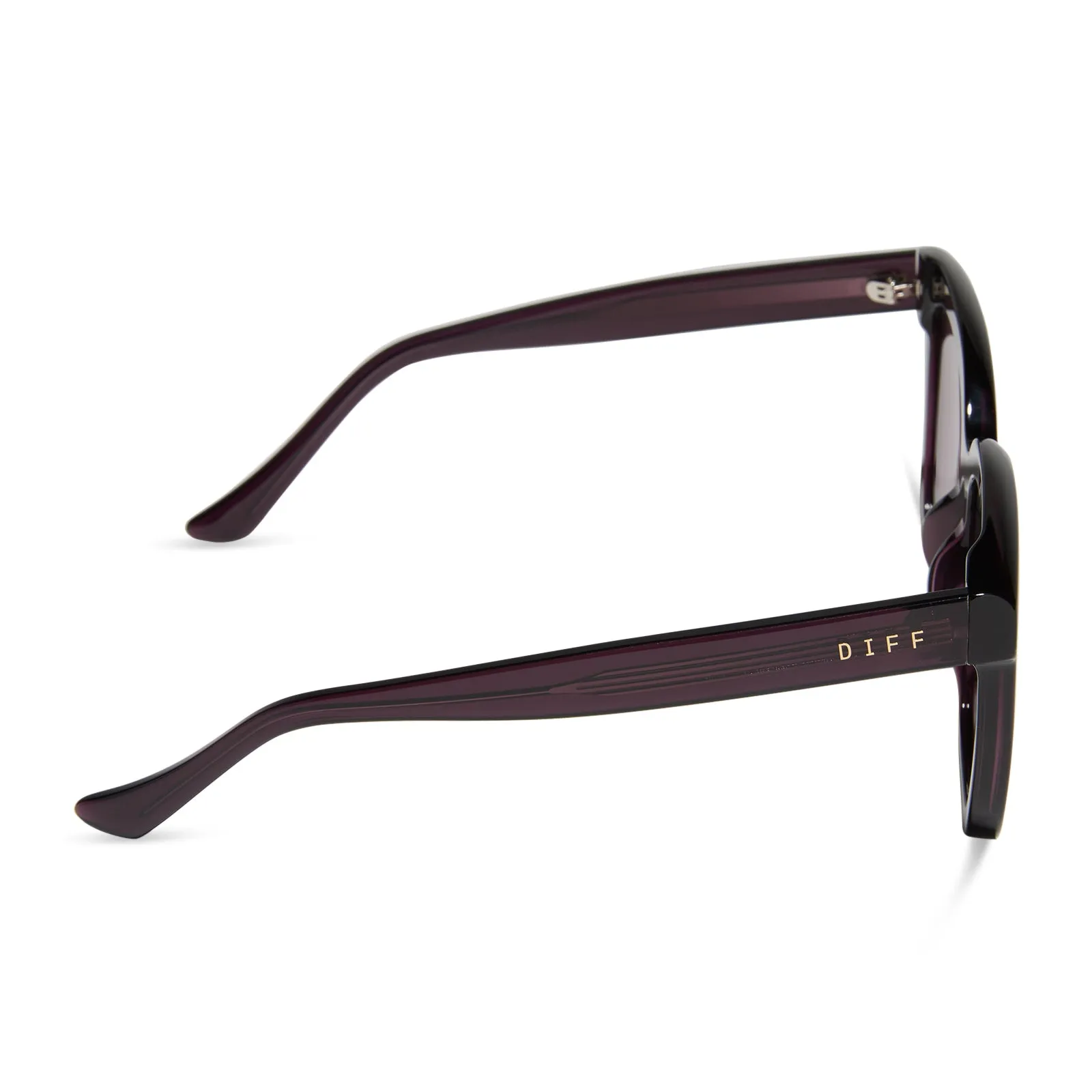 MEREDITH - AUBERGINE   AUBERGINE   SILVER FLASH SUNGLASSES