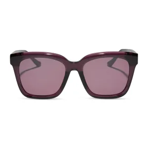 MEREDITH - AUBERGINE   AUBERGINE   SILVER FLASH SUNGLASSES