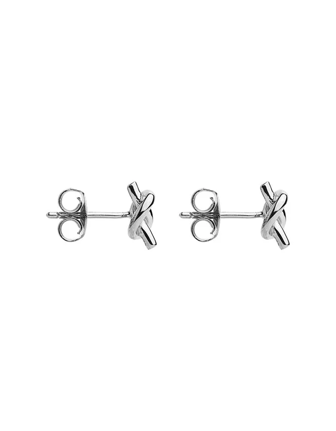 Nature's Knot Silver Stud Earring