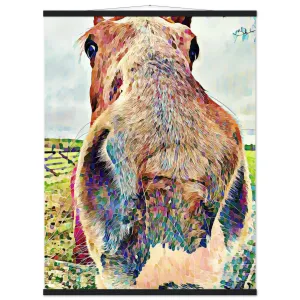 Nosey Horse Premium Matte Paper Poster with Hanger Wall Art