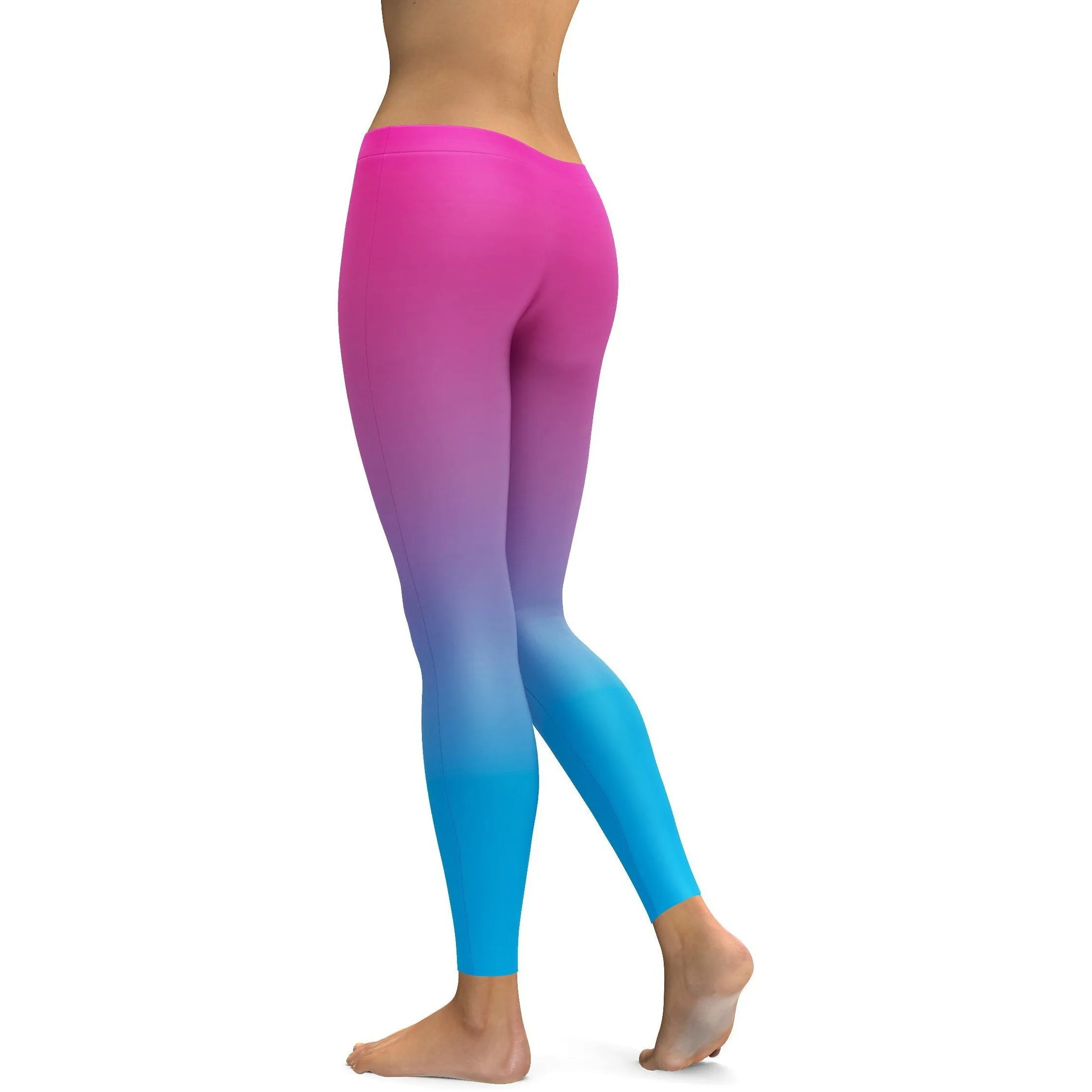 Ombre Pink to Blue Leggings