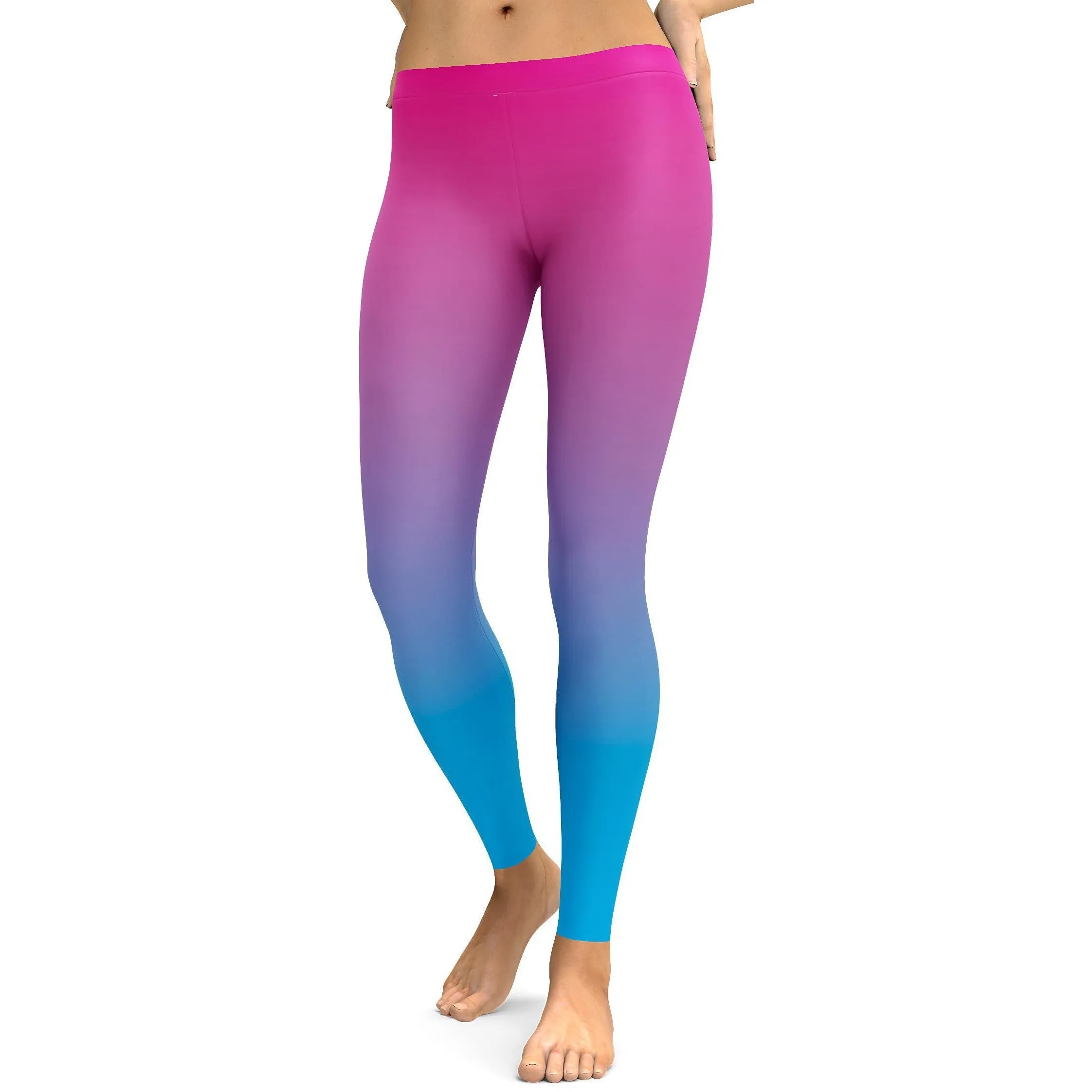 Ombre Pink to Blue Leggings