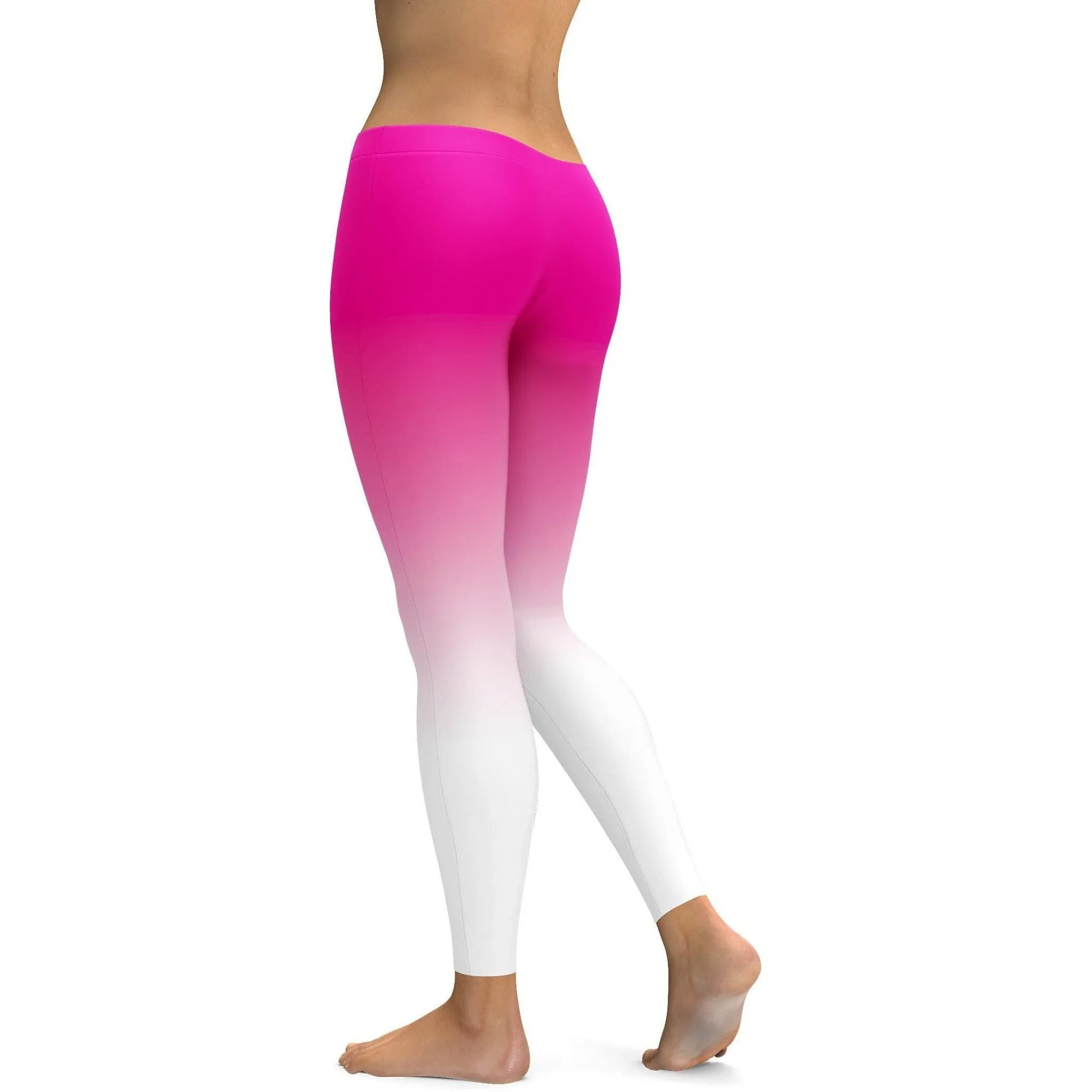 Ombre Pink to White Leggings