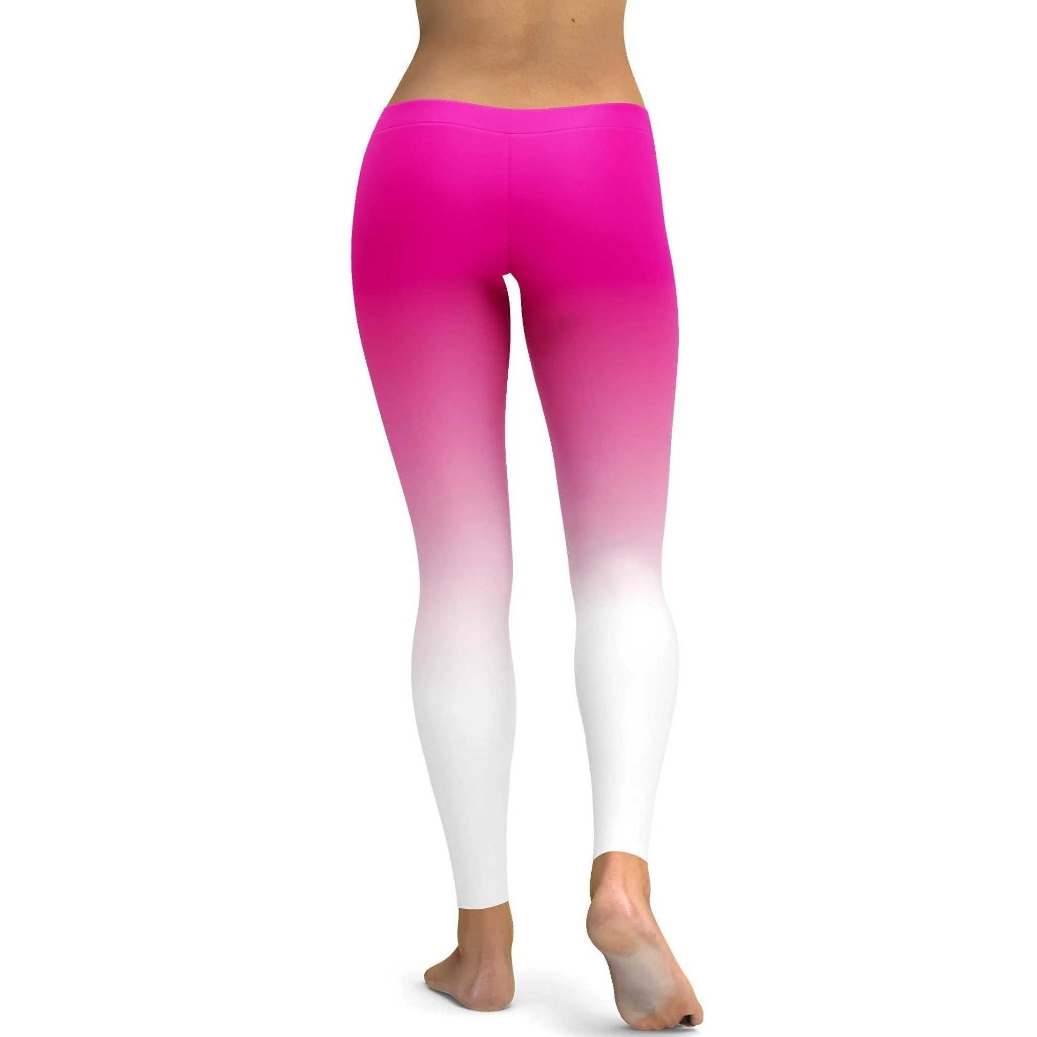 Ombre Pink to White Leggings