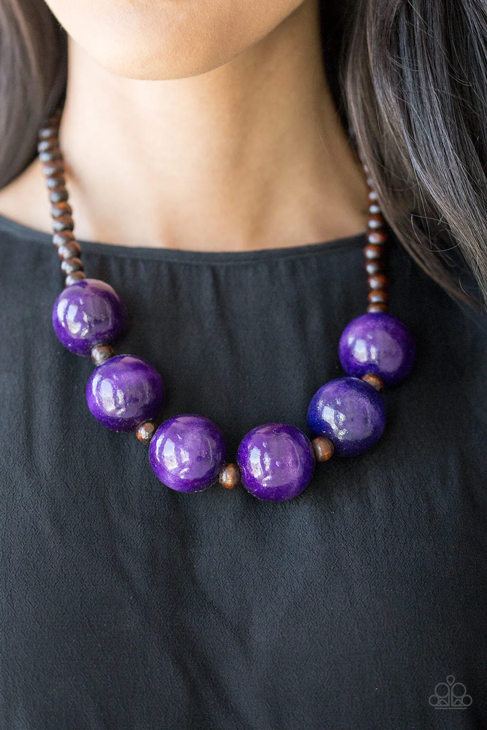 Paparazzi Accessories  - Oh My Miami #N118 Box 2 - Purple Necklace