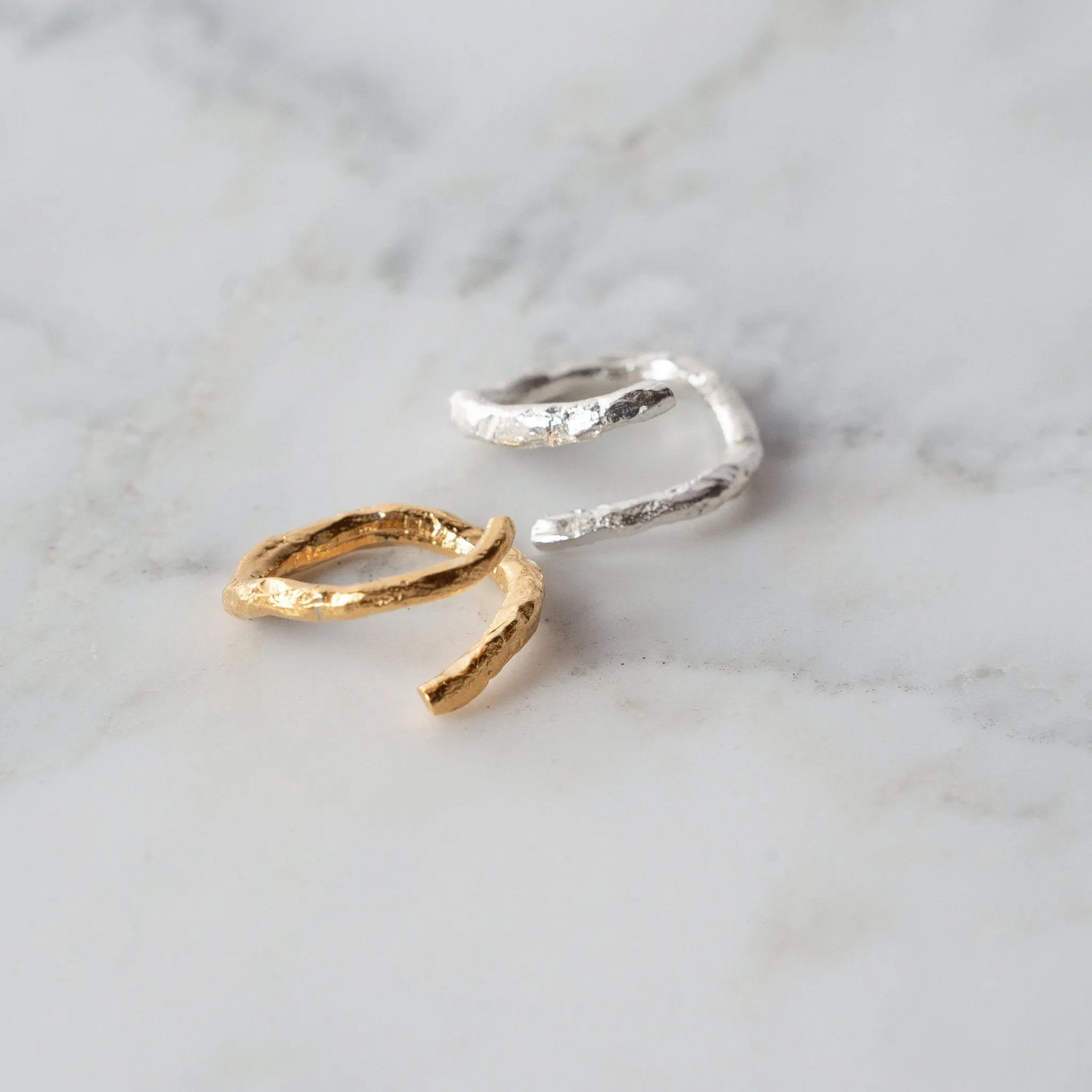 Par Ici Textured Wrap Ring - Gold or Silver (In-Store)