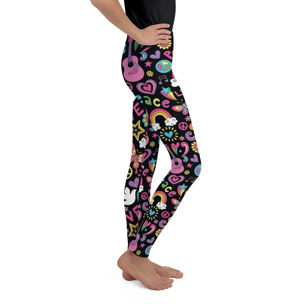 Peace and Love Youth Leggings