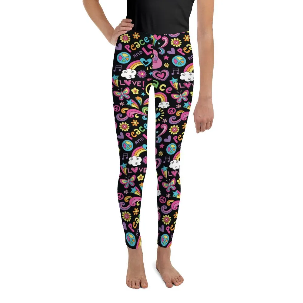 Peace and Love Youth Leggings