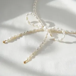 Pearl Bow Necklace