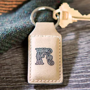 Personalized Celtic Leather Keychain