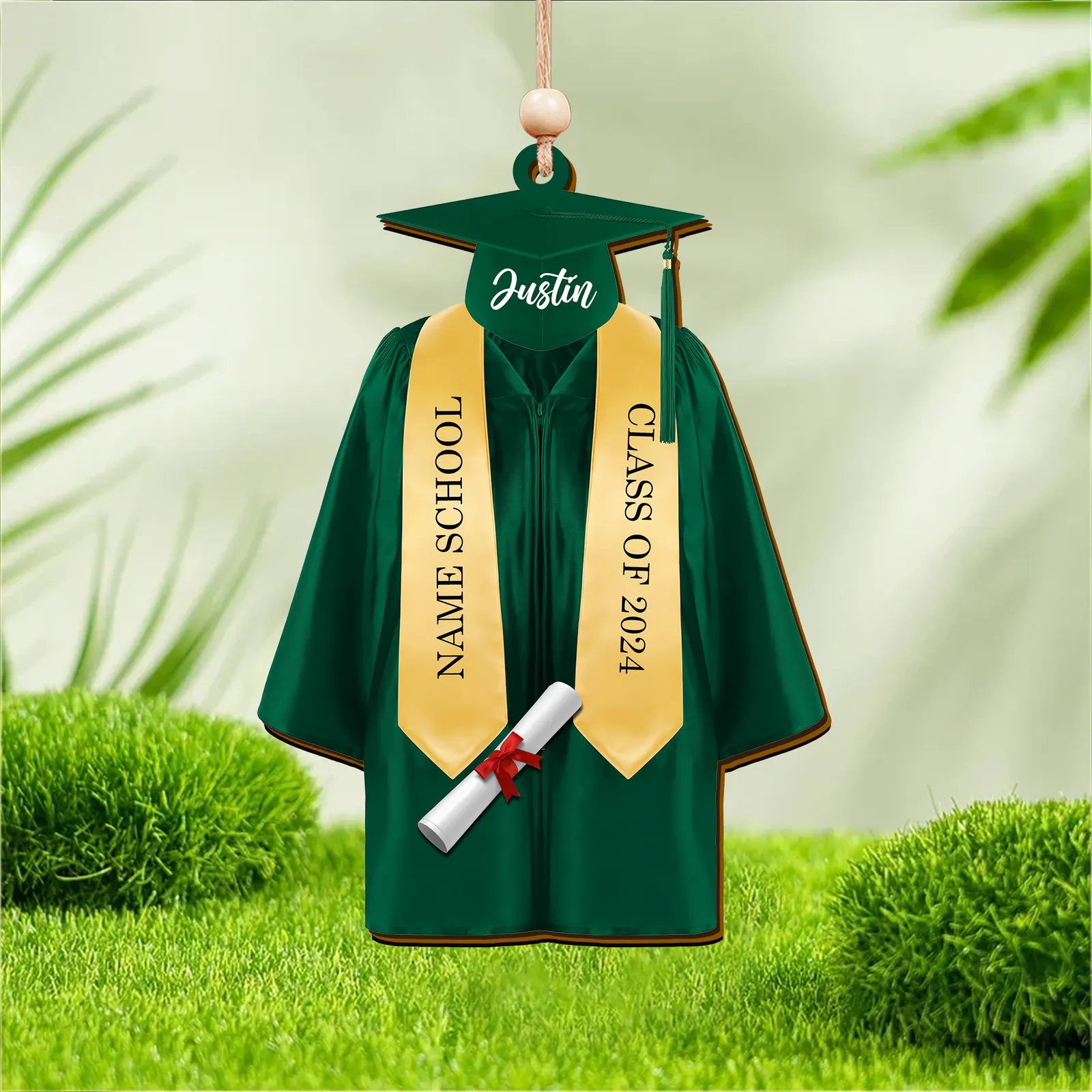 Personalized Graduation Ornament, Custom 2D Flatten Acrylic Ornament CF645