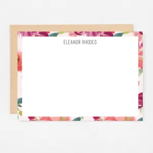 Personalized Stationery Notecards | Blush Watercolor Set