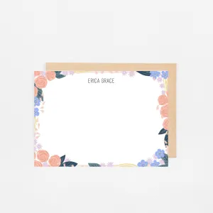 Personalized Stationery Notecards | Flower Field Set