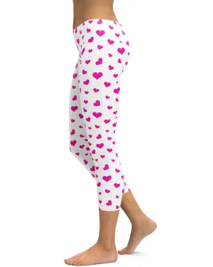 Pink Hearts Capris