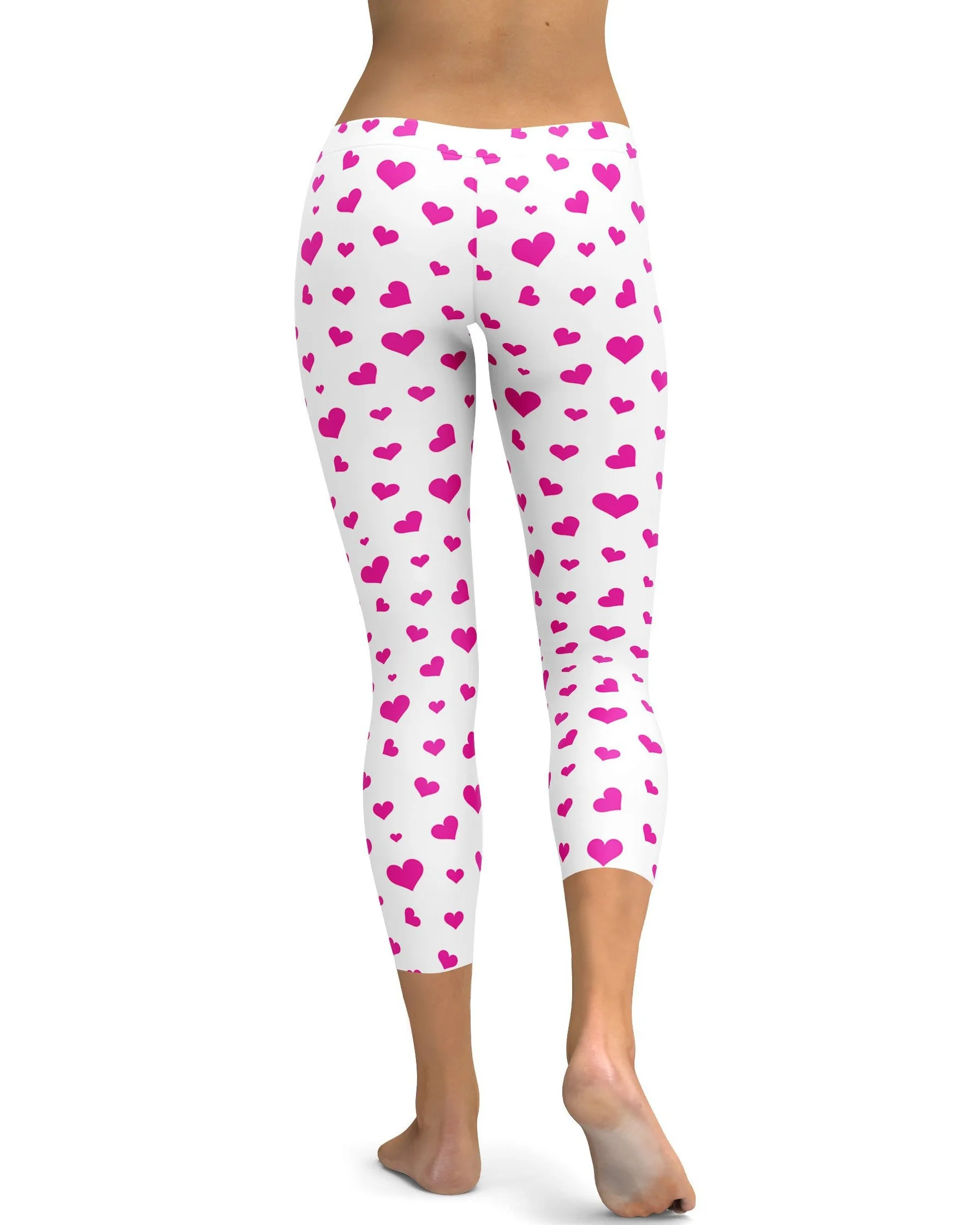 Pink Hearts Capris