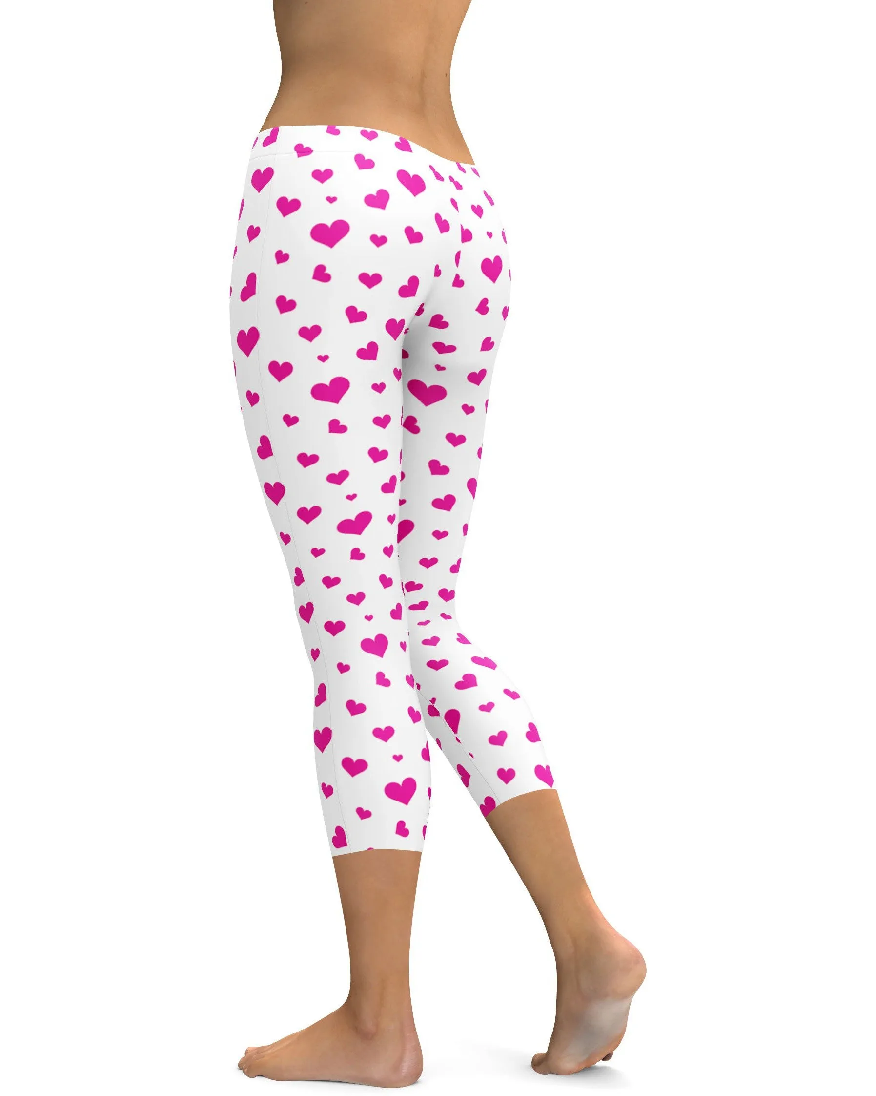 Pink Hearts Capris