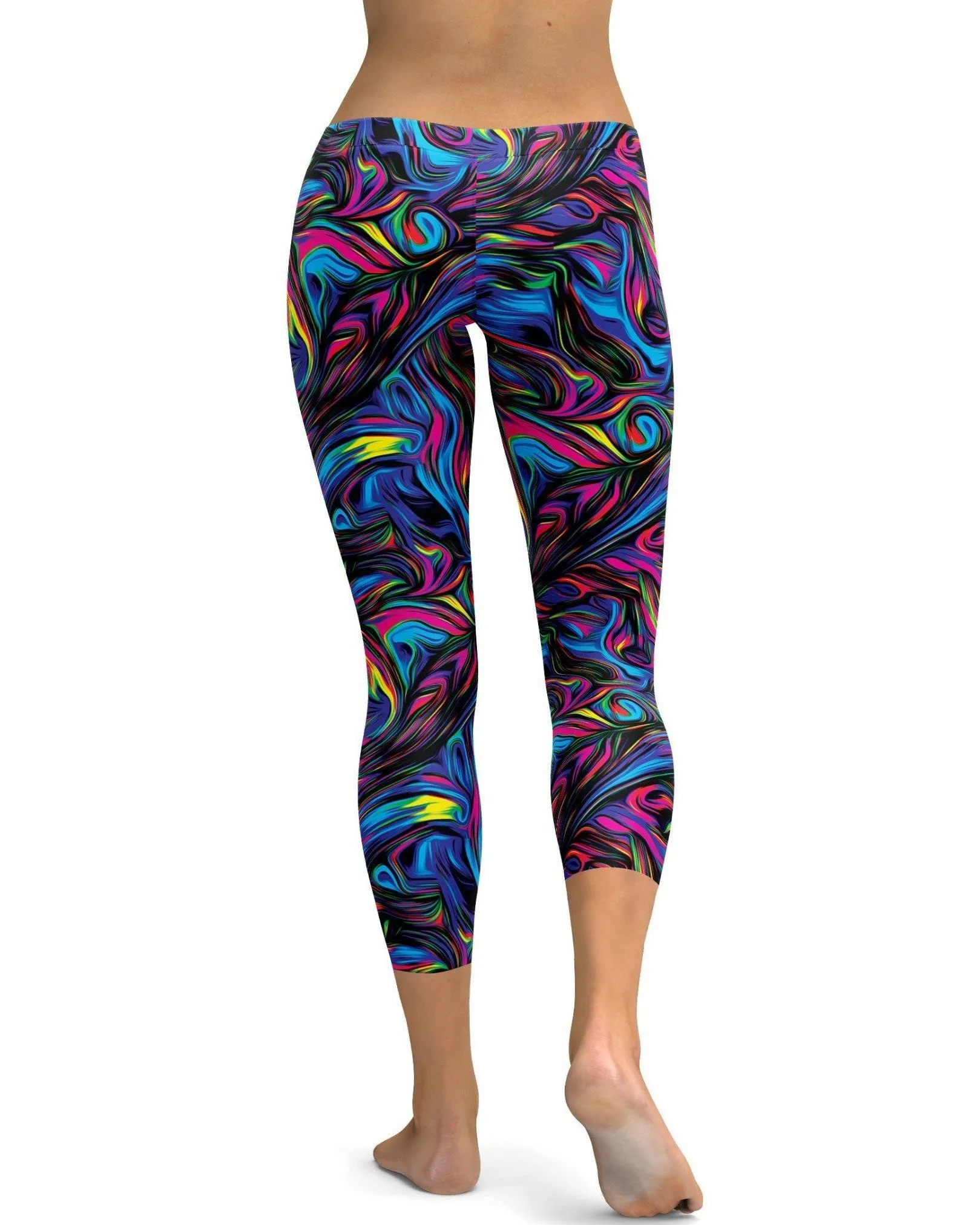 Psychedelic Neon Paint Capris