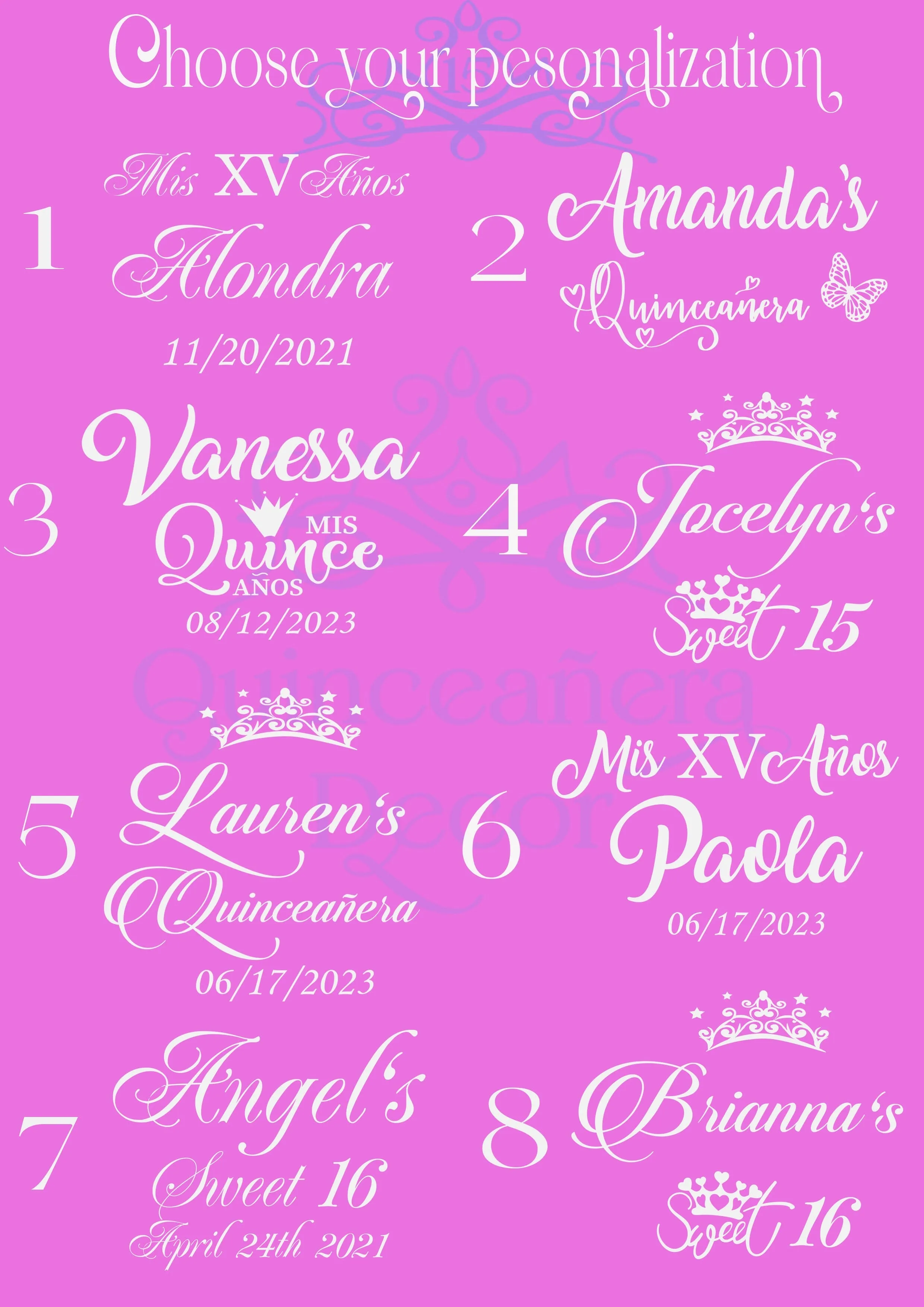 Purple Gold Quinceanera Brindis Package (5 pcs)