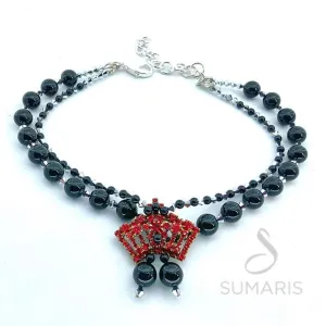 QUIET MAJESTY BLACK STATEMENT NECKLACE