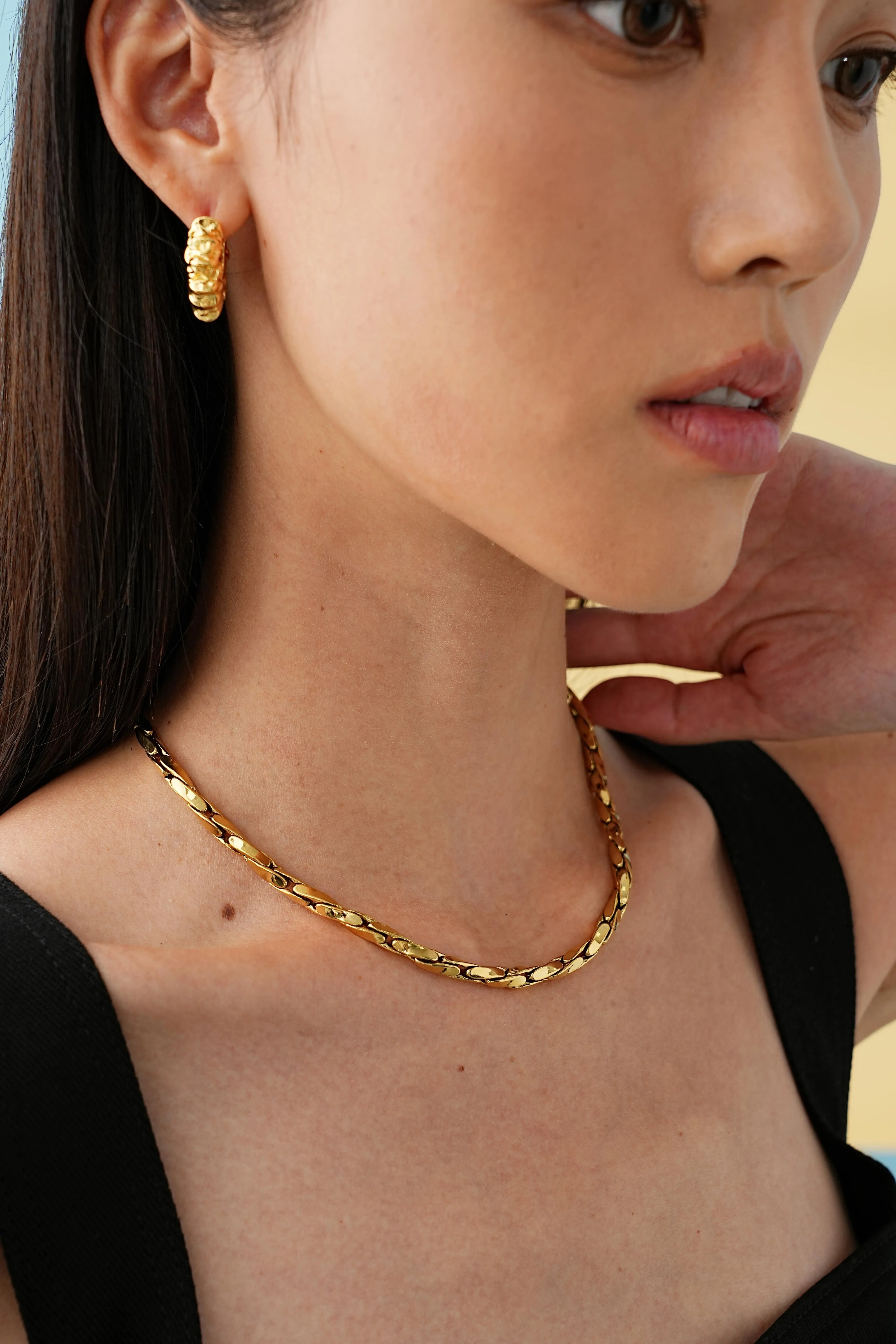 Quinley Chunky Gold Chain Necklace