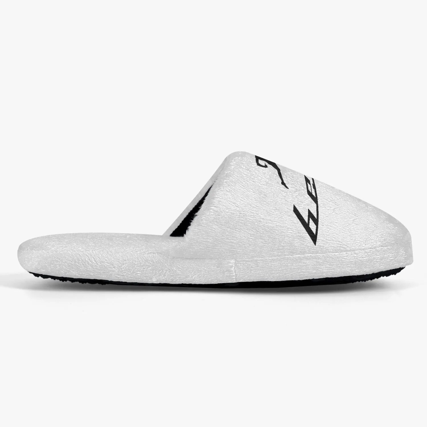 "Benji" White (Black logo) Classic Cotton House Slippers