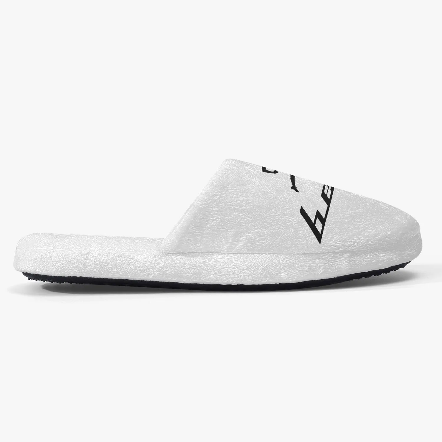 "Benji" White (Black logo) Classic Cotton House Slippers