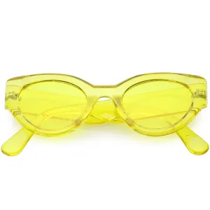 Retro Bold Translucent Color Tone Cat Eye Sunglasses C695