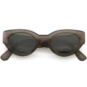 Retro Modern Bold Wide Frame Oval Sunglasses C543