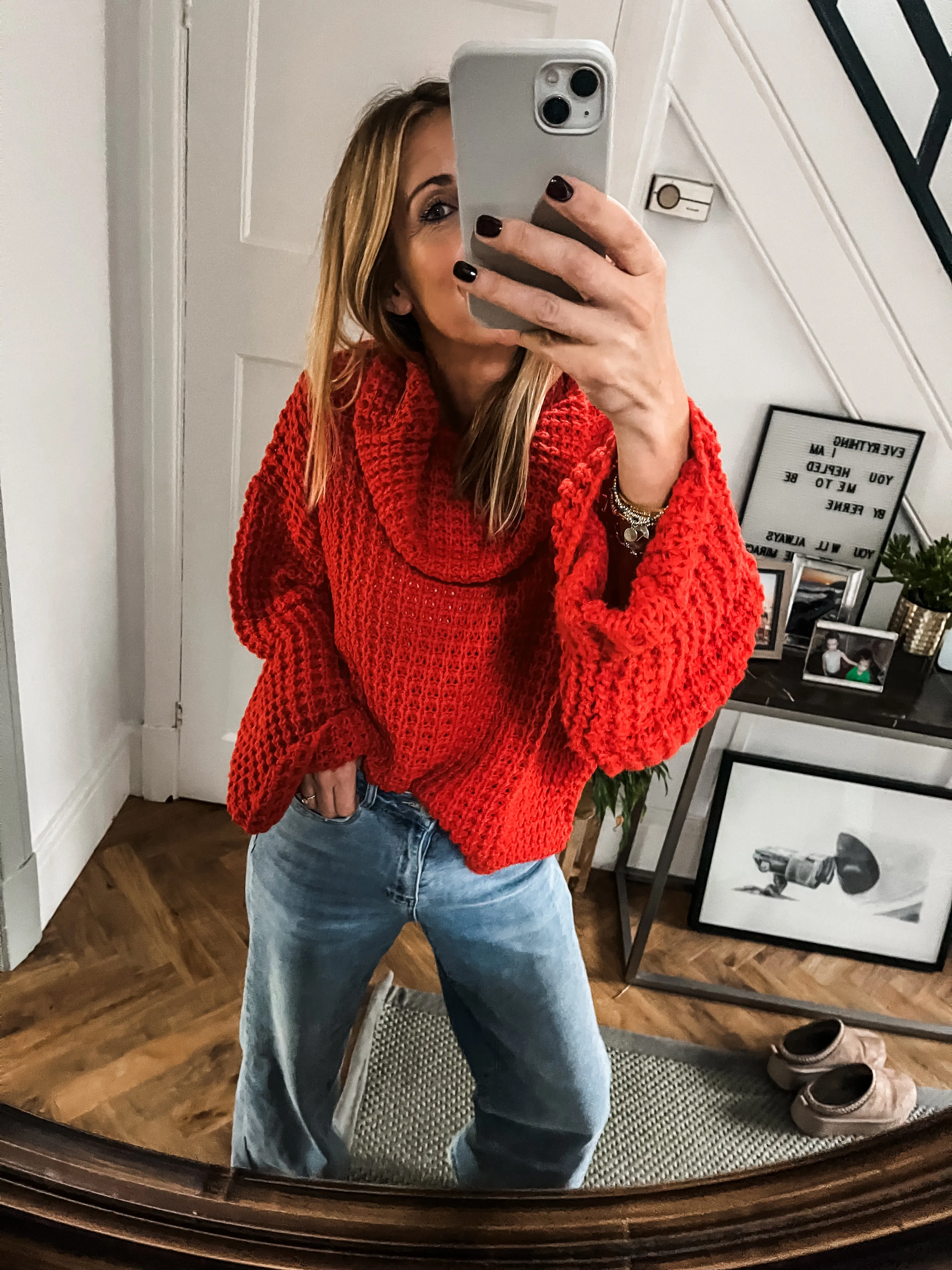 Roll Neck Chunky Cropped Jumper