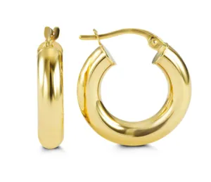 Small Bold Hoops | 10k Yellow Gold