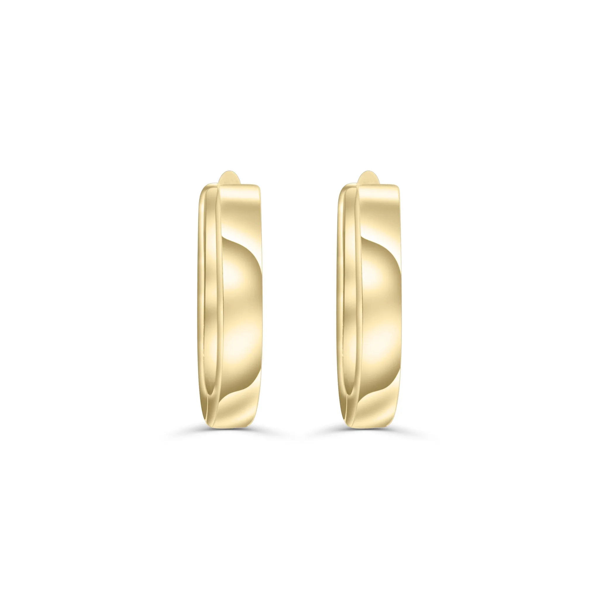 Solid Gold Bold Oval Hoops