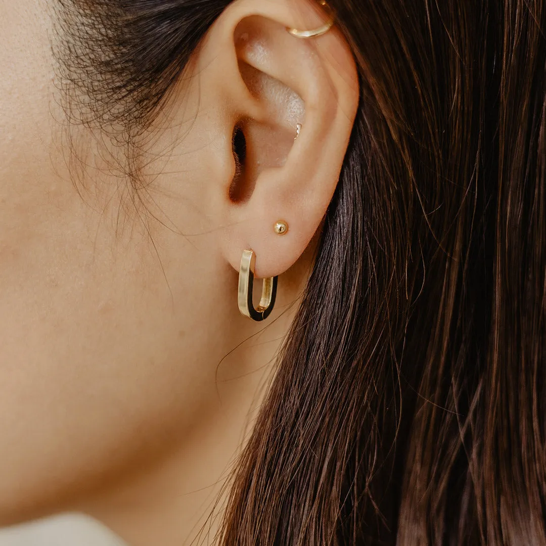 Solid Gold Bold Oval Hoops