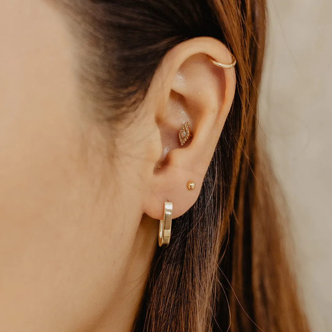 Solid Gold Bold Oval Hoops