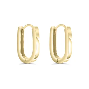 Solid Gold Bold Oval Hoops