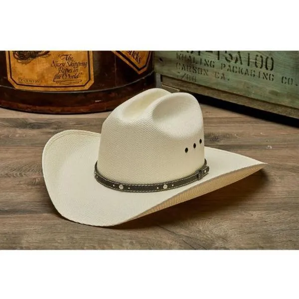 Stampede White Western Straw Hat- The Charlie