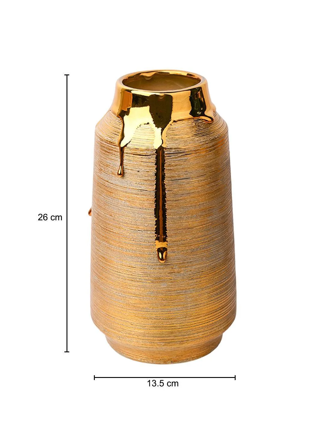 Stylish Golden Ceramic Vase