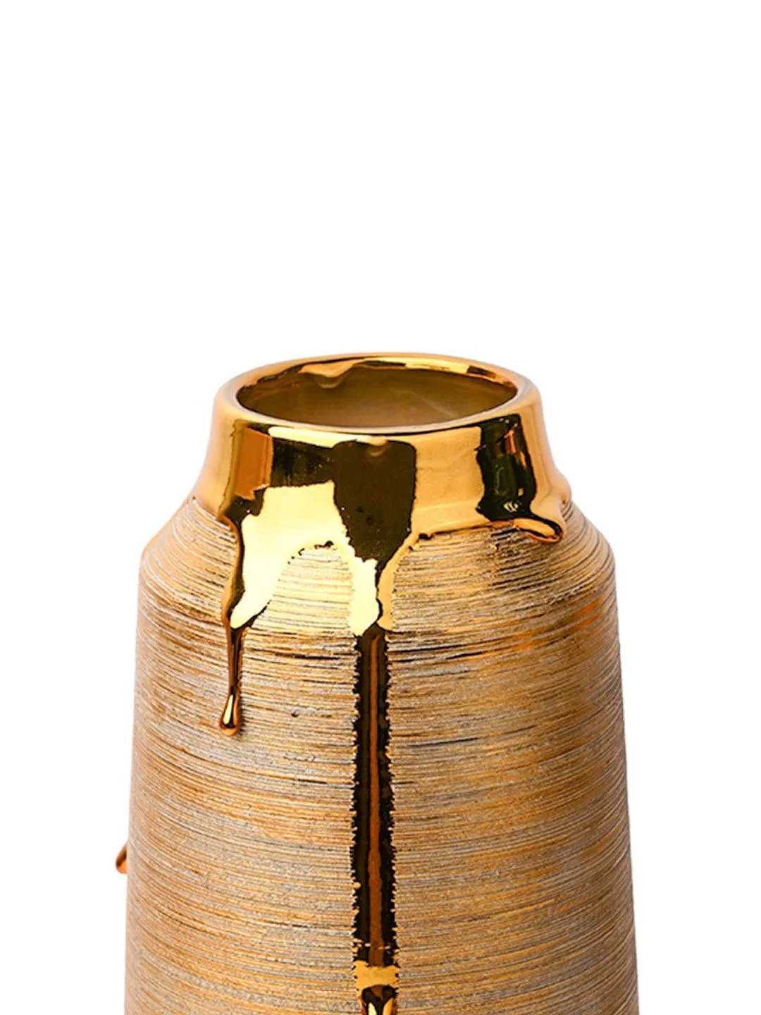 Stylish Golden Ceramic Vase