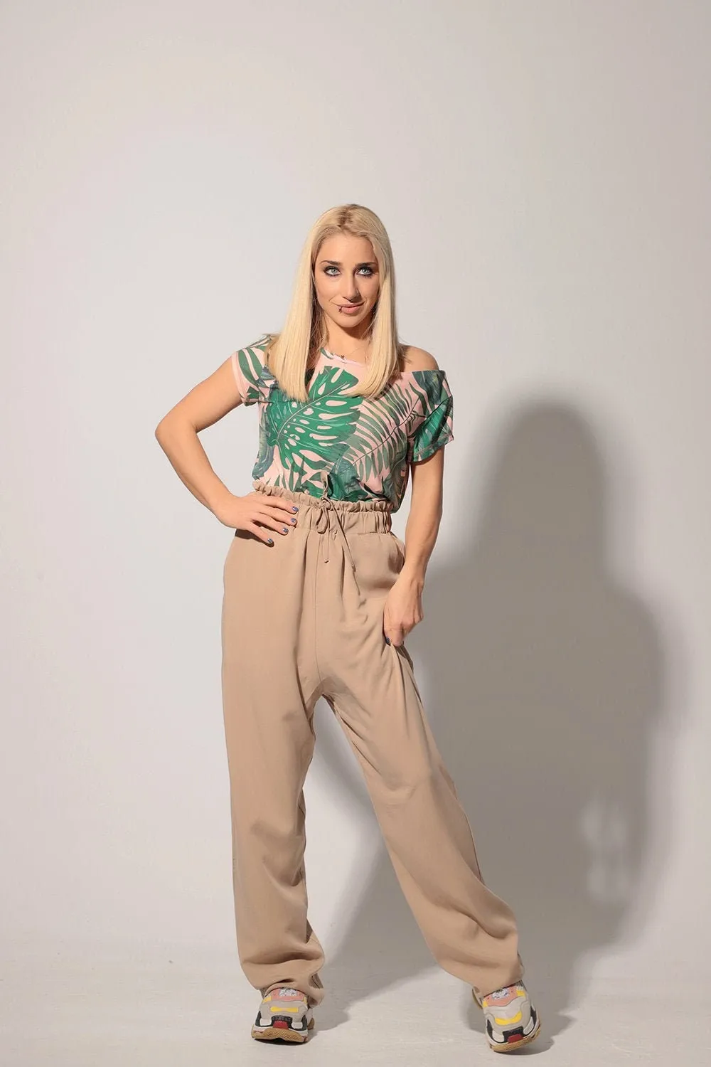 Stylish high-waisted trousers - DUNI