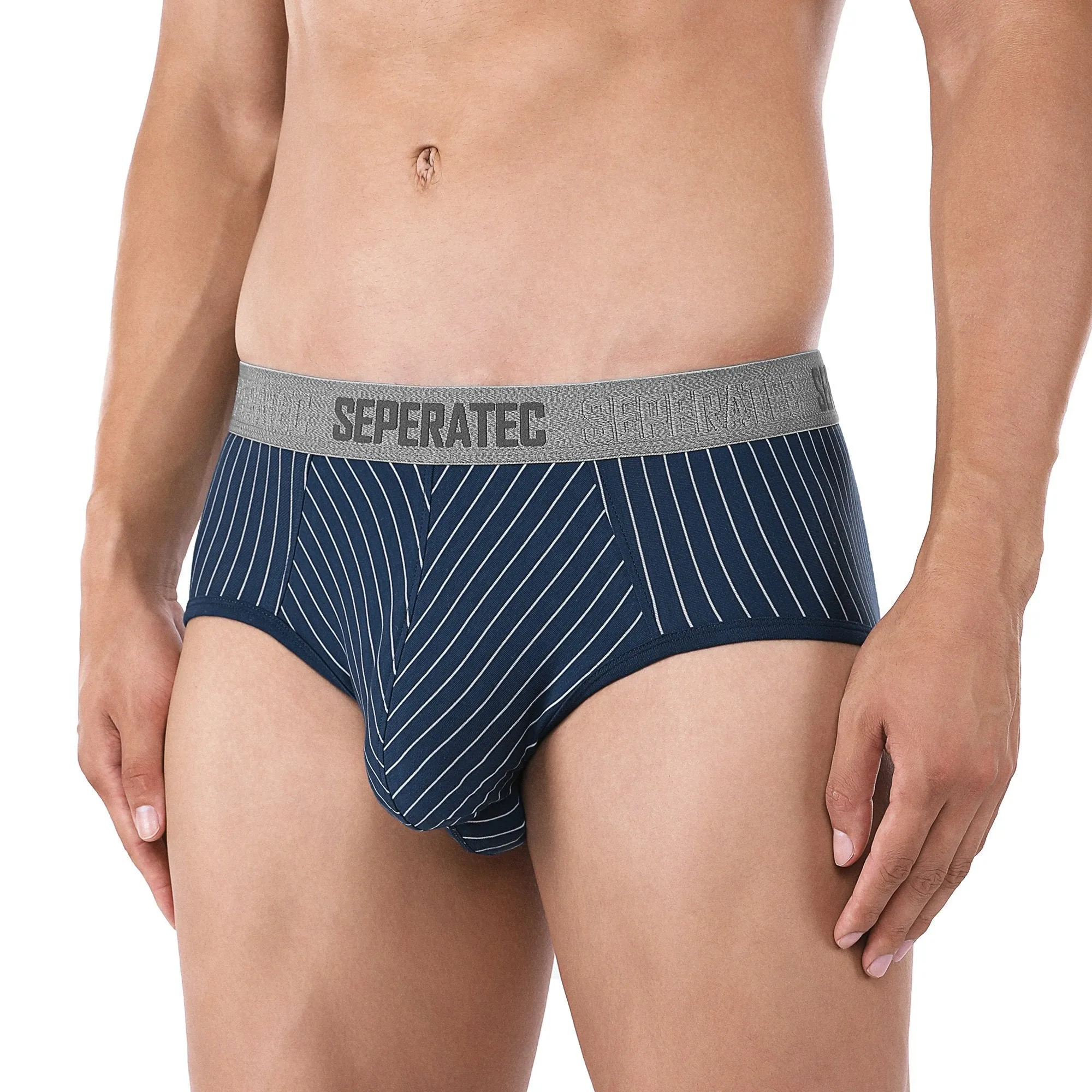 Stylish Striped Pattern Classic Fit Cotton Briefs 3Pack