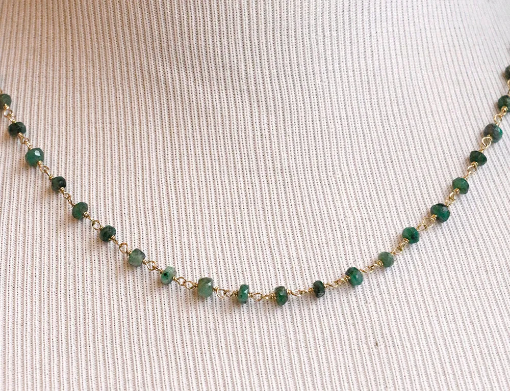 Susan Rifkin Beaded Emerald Necklace