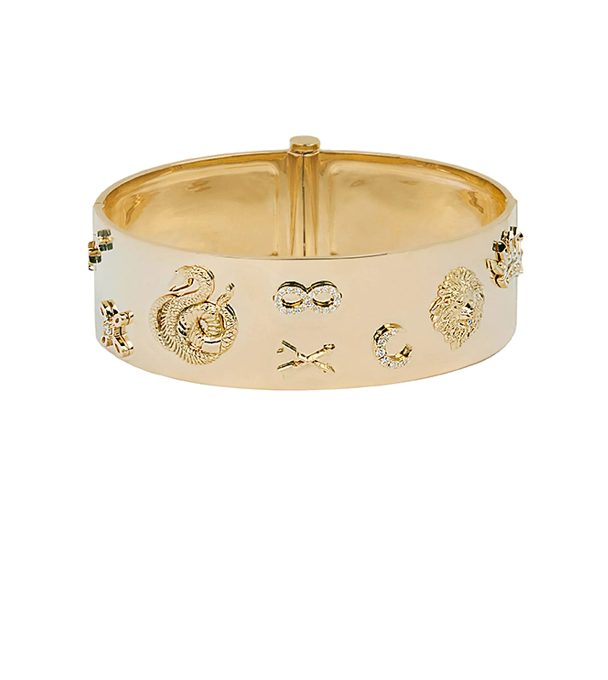 Symbols Wide Triptych Bangle