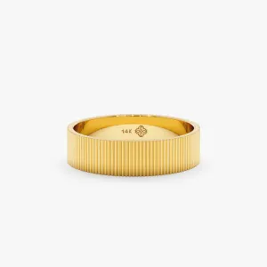 Textured Bold Wedding Band, Bonnie